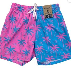 Chubbies Tropical Pink and Blue Swim Trunks